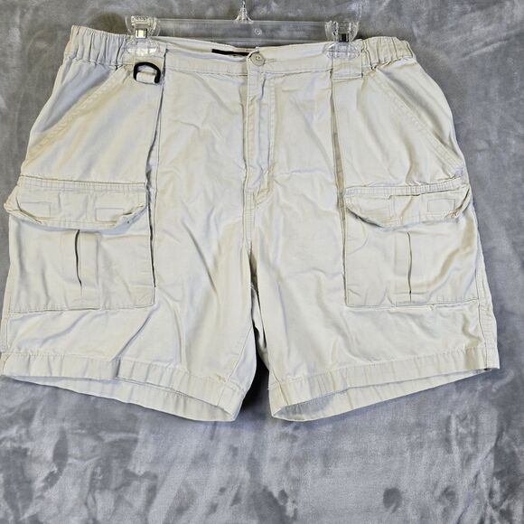 Faded Glory Other - Faded Glory Cargo Hiking Shorts Mens 38 (Measure 36) Tan Pockets Elastic Waist